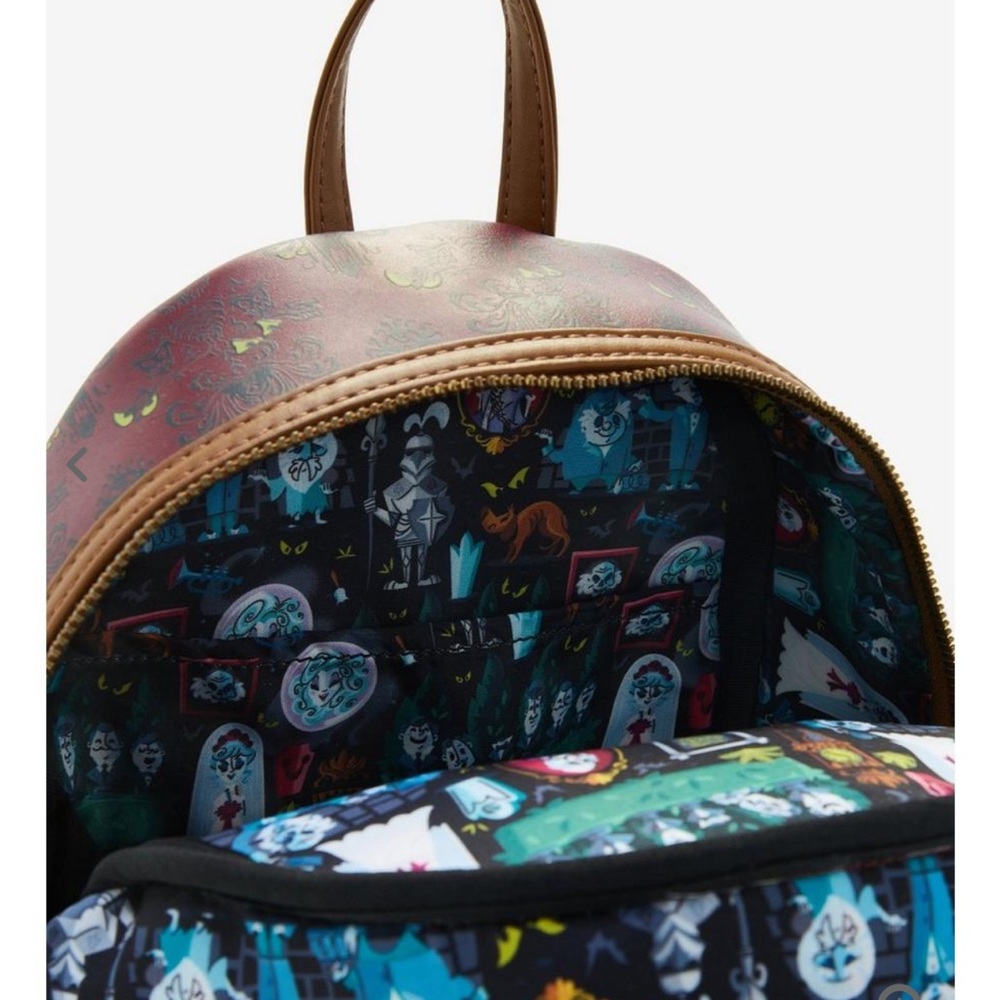 Loungefly Disney The Haunted Mansion Stretching Room Portraits Mini Backpack - Picture 4 of 10